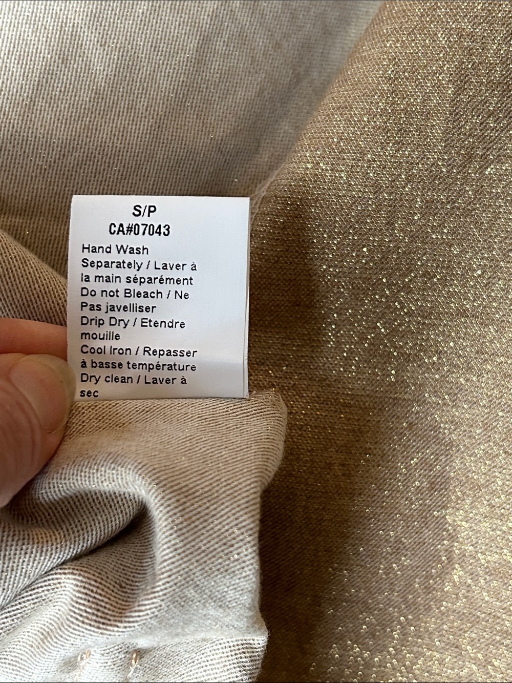 Gold Sparkle Open-Front Linen Blend Blazer Made in Italy - Picture 7 of 12